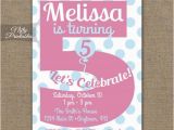 Birthday Invitation Quotes for 5th Birthday 5th Birthday Invitations Printable Fifth Birthday Invitation