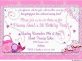 Birthday Invitation Quotes for 5th Birthday 5th Birthday Party Invitation Wording Cimvitation