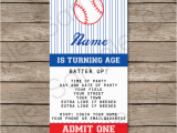 Birthday Invitation Ticket Template Baseball Ticket Invitation Template Baseball Invitations