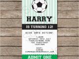 Birthday Invitation Ticket Template soccer Party Ticket Invitations Template Birthday Party