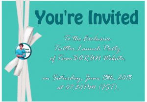 Birthday Invitation Websites Free Team Barun Teambarun Website Launch Twitter Party