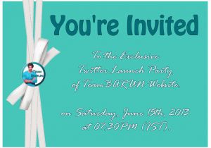 Birthday Invitation Websites Free Team Barun Teambarun Website Launch Twitter Party