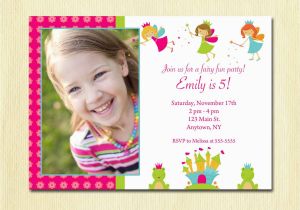Birthday Invitation Wording for 3 Year Old Boy Fairy Princess Birthday Party Invitation Girls Diy Photo