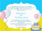 Birthday Invitation Wording for 7 Year Old Boy Birthday Card Sample Hunecompany Com