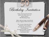 Birthday Invitation Write Up 50th Birthday Party Invitation orderecigsjuice Info