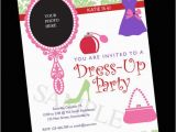 Birthday Invitation Write Up Dress Up Birthday Party Invite Digital File 5 X 7 Inches