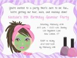 Birthday Invitation Write Up Girls Spa Party Invitation Wording Party Invitations