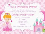 Birthday Invitation Write Up Princess Birthday Party Invitations Birthday Invitation