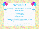 Birthday Invitations by Email Email Party Invitations Template Best Template Collection