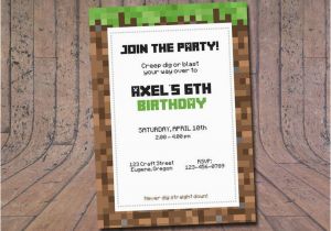 Birthday Invitations Fast Delivery 25 Best Ideas About Minecraft Birthday Invitations On