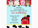 Birthday Invitations Fast Delivery Barnyard Farm Animals Birthday Party Invitations