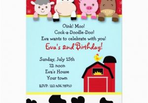 Birthday Invitations Fast Delivery Barnyard Farm Animals Birthday Party Invitations