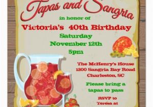 Birthday Invitations Fast Delivery Tapas and Sangria Party Invitations Save Your Money