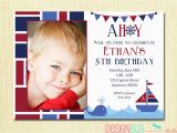 Birthday Invitations for 1 Year Old Boy Boys Nautical Birthday Invitation First Birthday 1st