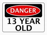 Birthday Invitations for 16 Year Old Boy Quot Danger 13 Year Old Fake Funny Birthday Safety Sign