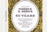Birthday Invitations for 60 Year Old Man 60th Birthday Invitation for Men Cheers Beers to 60 Years