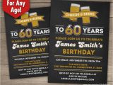 Birthday Invitations for 60 Year Old Man Free Adult Male Birthday Invitation Printable