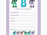 Birthday Invitations for 8 Yr Old Girl 10 Childrens Birthday Party Invitations 8 Years Old Boy