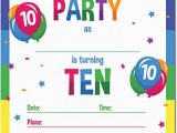 Birthday Invitations for 8 Yr Old Girl 10th Birthday Invitations Hola Klonec Co