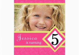 Birthday Invitations for 8 Yr Old Girl 5 Year Old Birthday Party Invitations Zebra Girl Zazzle Ca