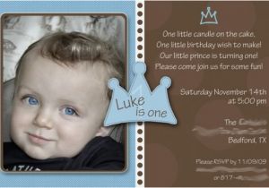 Birthday Invitations for Baby Boy 1st Baby Boy 1st Birthday Invitation Little Prince