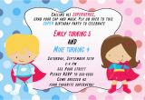 Birthday Invitations for Boy and Girl 30 Superhero Invitation Cards Super Heroes Girl Boy