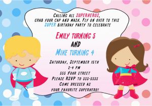 Birthday Invitations for Boy and Girl 30 Superhero Invitation Cards Super Heroes Girl Boy