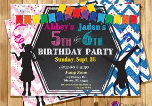 Birthday Invitations for Boy and Girl Kids Joint Birthday Party Invitations Boy Girl Joint Party