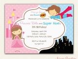 Birthday Invitations for Boy and Girl Princess and Superhero Birthday Invitation Printable Diy