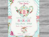 Birthday Invitations for Two People Tea Party Invitation Tea for Two Invitation Tea for 2