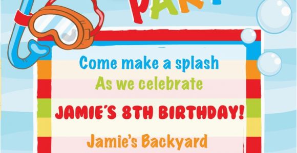 Birthday Invitations Free Download Download Swim Party Invitation orderecigsjuice Info