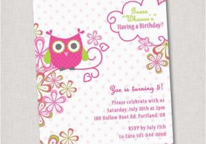 Birthday Invitations Free Shipping Owl Birthday Invitation Quot whoo 39 S Birthday Quot Digital File