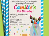 Birthday Invitations Free Shipping Painting Art Party Birthday Invitation Printable or
