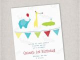 Birthday Invitations Free Shipping Party Animals Birthday Invitation Digital File or