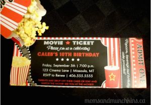 Birthday Invitations Movie theme Drive In Movie Birthday Party Moms Munchkins