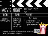 Birthday Invitations Movie theme Free Movie Ticket Invitation Templates