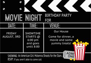 Birthday Invitations Movie theme Free Movie Ticket Invitation Templates