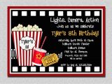 Birthday Invitations Movie theme Movie Birthday Invitation Movie Night Birthday Party