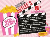 Birthday Invitations Movie theme Movie Birthday Party Invitations Bagvania Free Printable