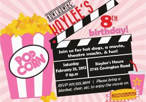Birthday Invitations Movie theme Movie Birthday Party Invitations Bagvania Free Printable