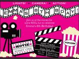 Birthday Invitations Movie theme Movie Invitations Template Resume Builder