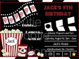 Birthday Invitations Movie theme Movie theme Birthday Party Invitation