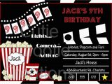 Birthday Invitations Movie theme Movie theme Birthday Party Invitation