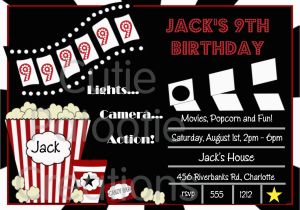 Birthday Invitations Movie theme Movie theme Birthday Party Invitation