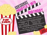 Birthday Invitations Movie theme Movie themed Birthday Party Invitations Movies Kids