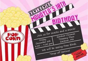 Birthday Invitations Movie theme Movie themed Birthday Party Invitations Movies Kids