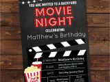 Birthday Invitations Movie theme Printable Backyard Movie Night Party Invitation Movie Night