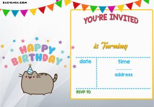 Birthday Invitations Templates Free Printable Free Printable Pusheen Birthday Invitation Template Free