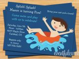 Birthday Invitations to Print at Home Print at Home Party Invitations Kids Pool Party Birthday