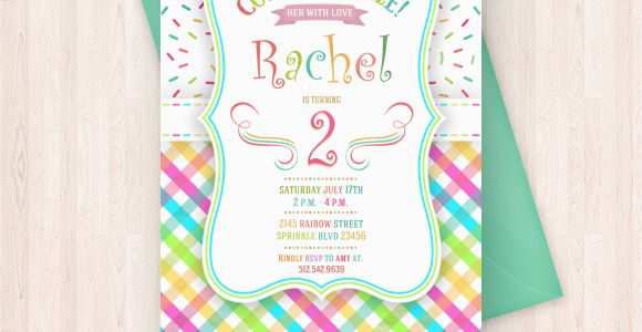 Birthday Invitations to Print at Home Printable Sprinkle Birthday Invitations Free Thank You